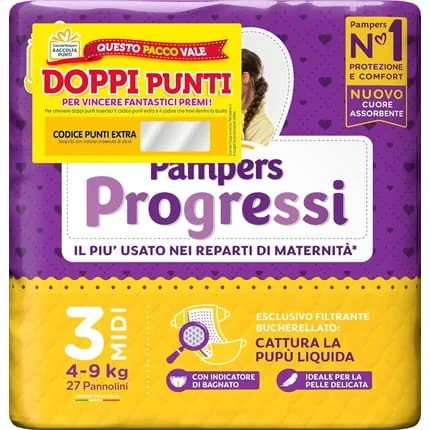 Pampers Progressi Midi Size 3 Diapers