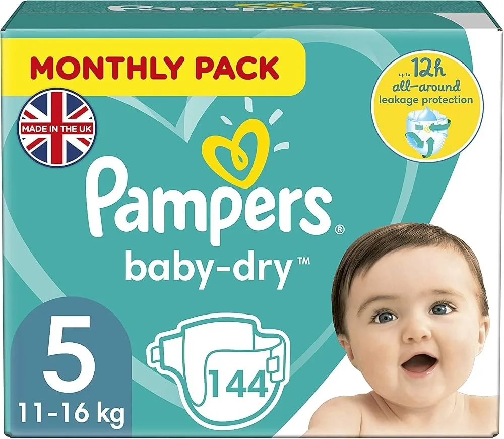 Pampers Baby Dry Size 5 Junior 1125 Kg Double Pack 1616 Pieces