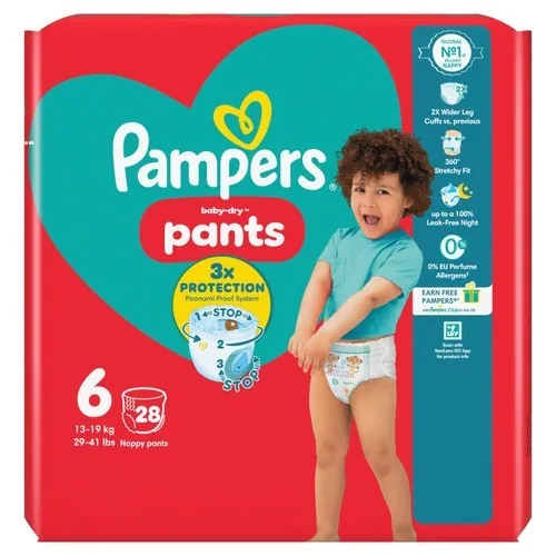 Pampers Baby Dry Pants Size 6 Xl 15 Kg 26 Pieces Double Pack