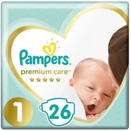 Pampers Premium Care Newborn Diapers 4 Packs Of 26 Count