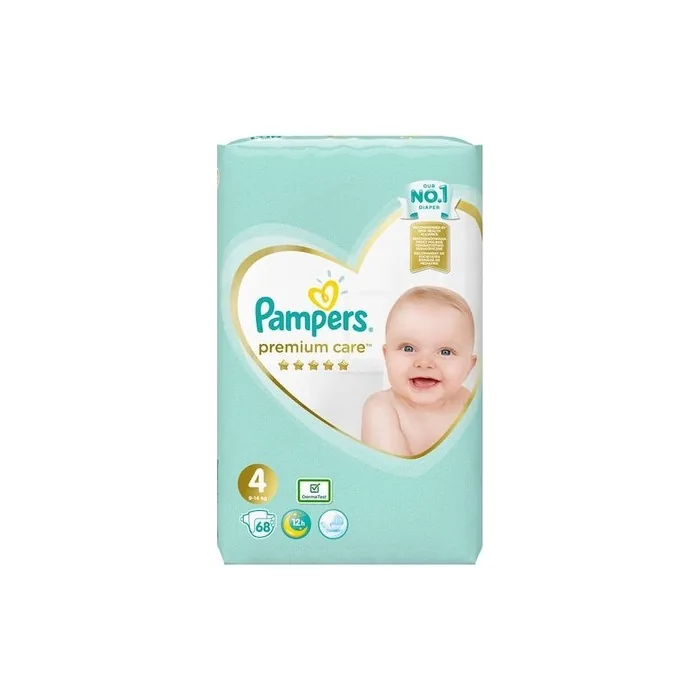 Pampers Premium Care Mega Size 4 (9-14 Kg) 68 Kg Jumbo+ Diapers
