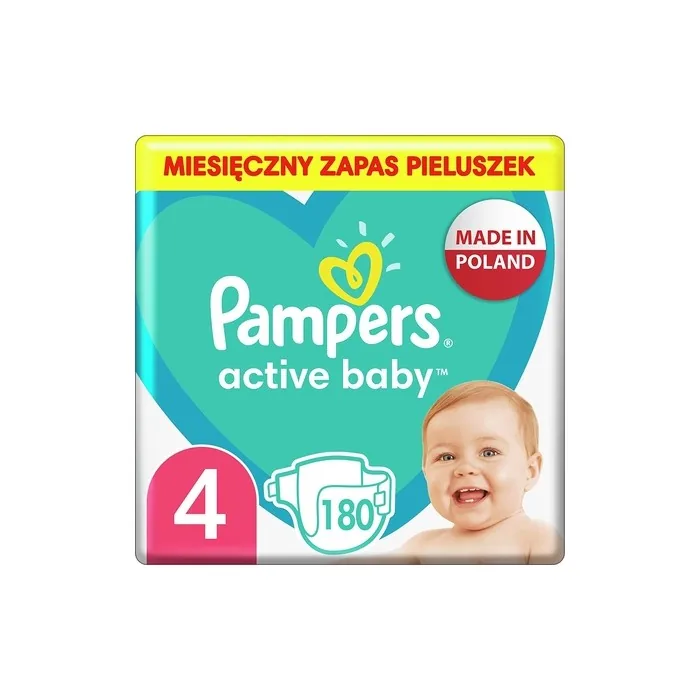 Pampers Active Baby Size 4 - 180 Pieces