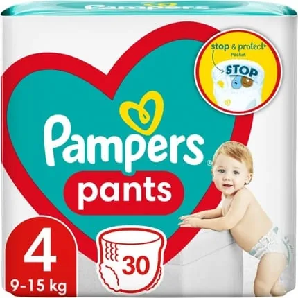 Pampers Pants Size 4 Disposable Diapers - 30 pcs, for 9 – 15 kg