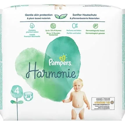Pampers Harmonie Size 4 4x28 Diapers