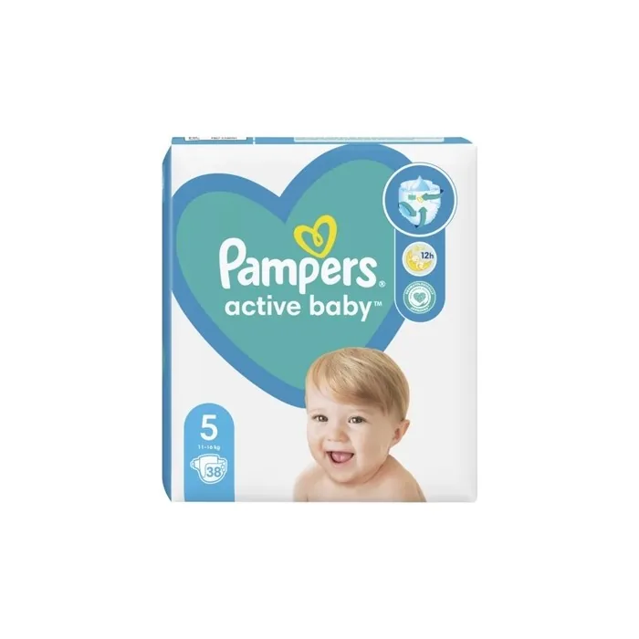 Pampers Active Baby 5 Disposable Diapers - 38 Pieces