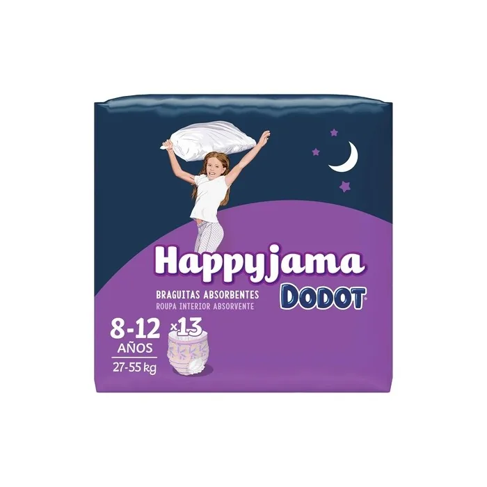 Dodot Happyjama Nappies For Girls 8-12 Years 13 Pack 27-55 Kg
