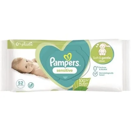 Pampers Sensitive Baby Wipes 52 Tissues