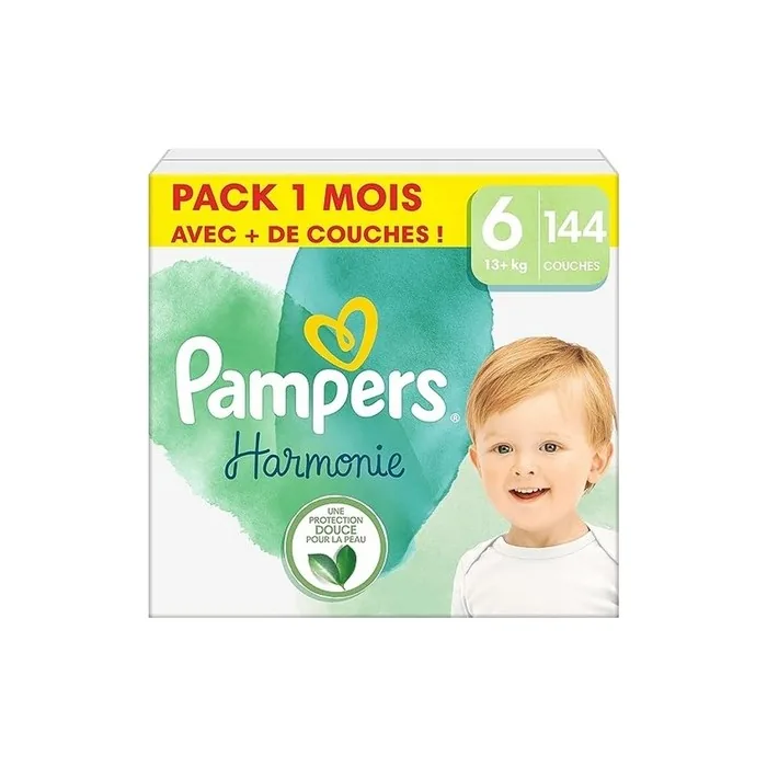 Pampers Baby Nappies Size 6 Harmony Monthly Box Gentle Skin Protection And Plantbased Ingredients