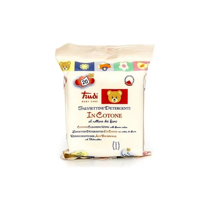 Trudi Baby Care Cotton Cleansing And Moisturizing Wipes 20 Pcs