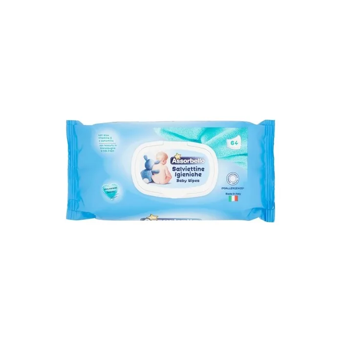Assorbello Up Hygiene Wipes for Children 64 Pieces