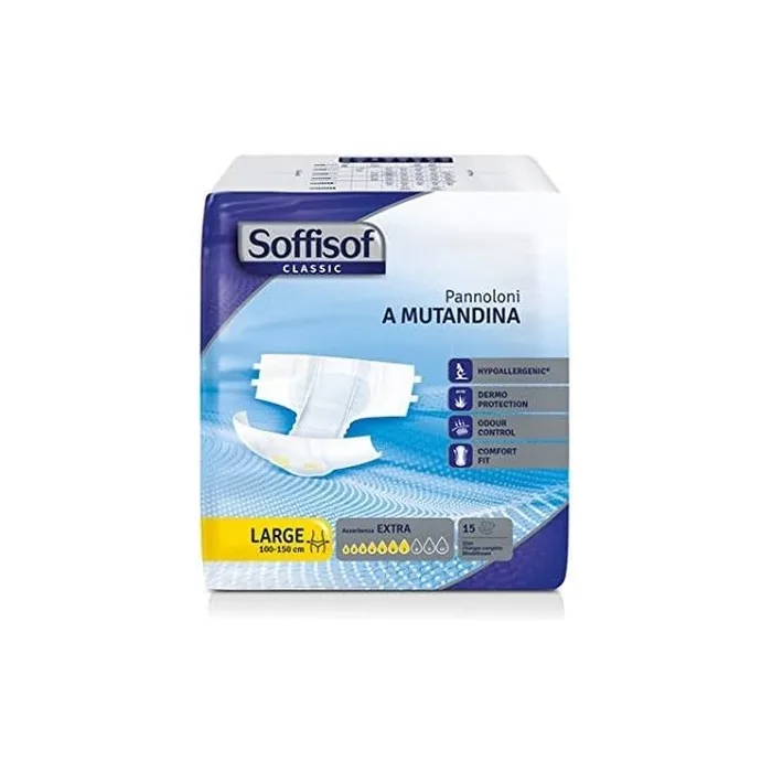Soffisof Classic Adult Diapers Large Size 7 Drops