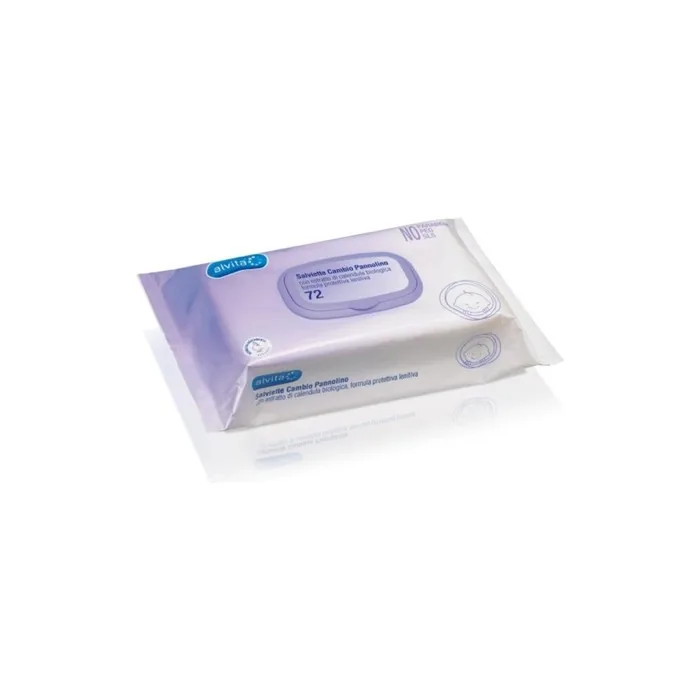 Alvita Baby Changing Wipes with Organic Calendula Extract 72 Pieces