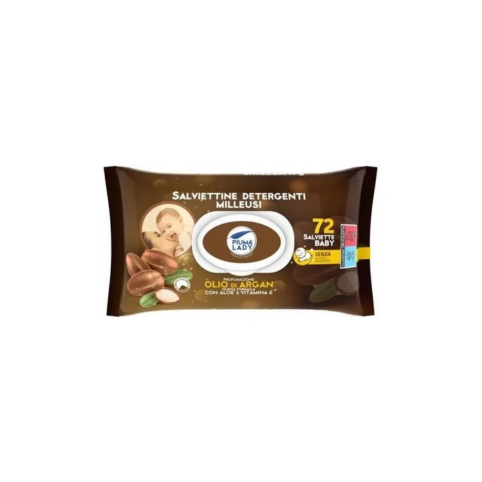 Piuma Lady Baby Wipes 72 Pcs With Argan Oil