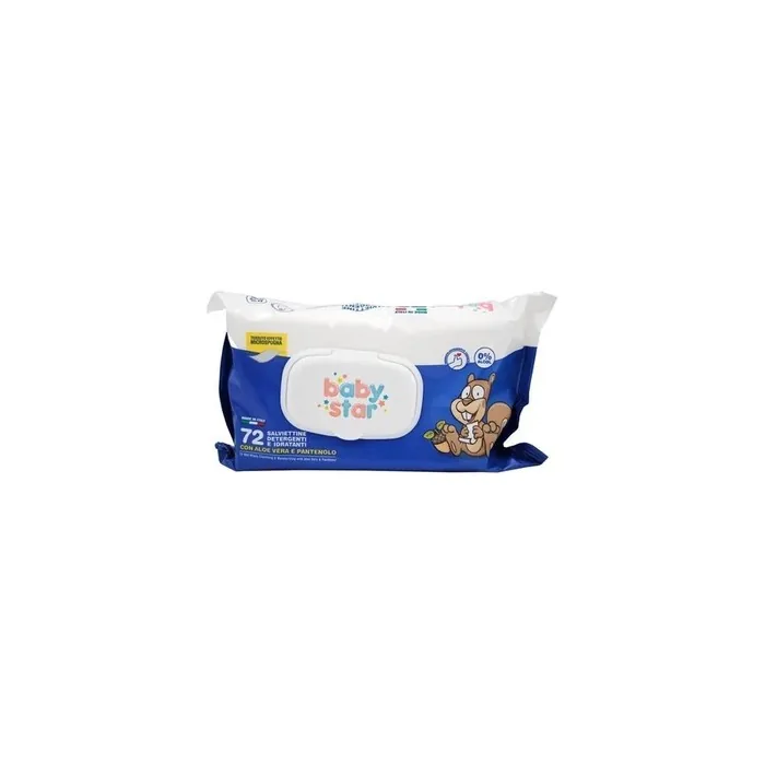 Farvima Medicinali Spa Baby Star 72 Wet Wipes Cleansing And Moisturizing With Aloe Vera And Panthenol