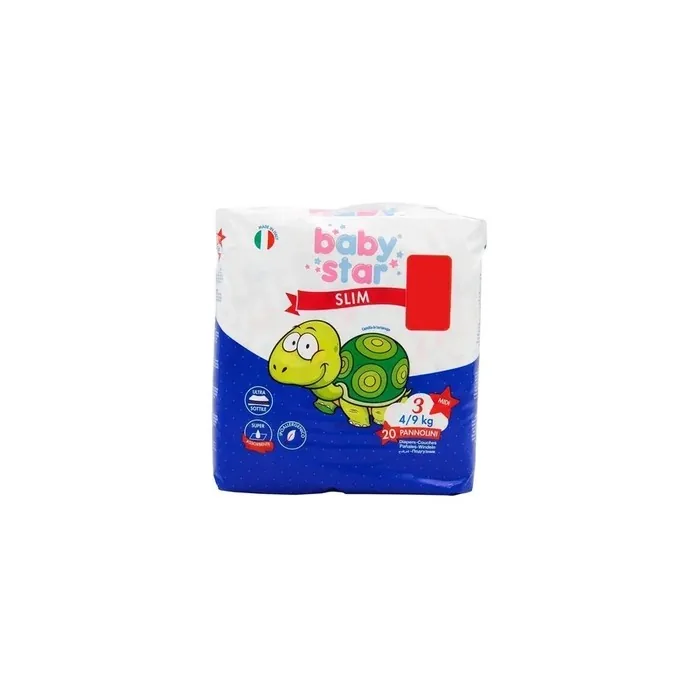 Farvima Medicinali Babystar Slim Diapers Size 3 (4-9kg) - Pack of 20