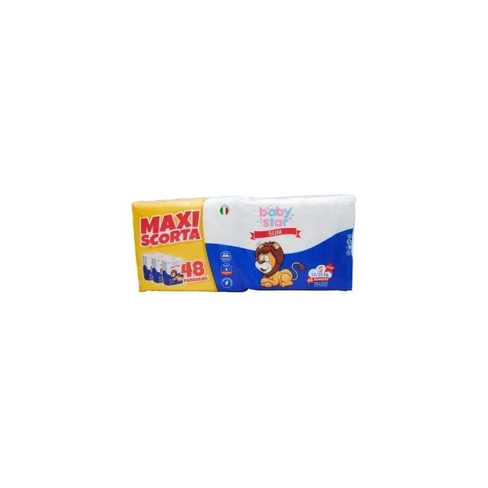 Farvima Medicinali Spa Baby Star 48 Slim Junior 5 Maxi Stock Diapers