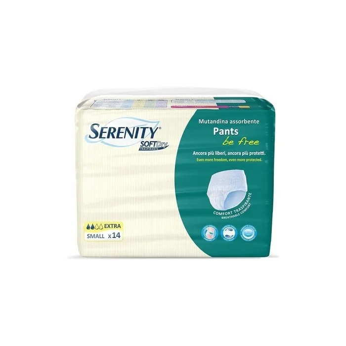 Serenity Soft Dry Sensitive Be Free Extra Pannoloni Pants Size S 14 Pants