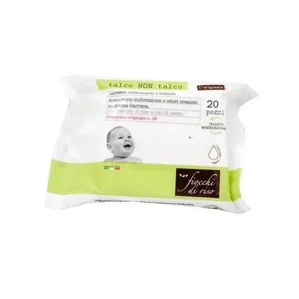 Artsana Rice Flour Talc Nontalc Refreshing And Soothing Wipes 20 Pieces