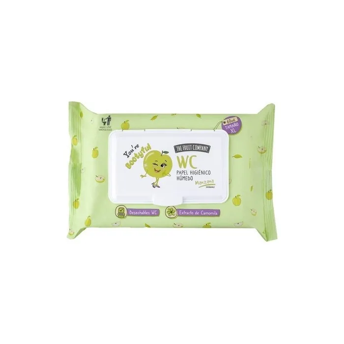 The Fruit Company Soft Fragrance Apple Toilet Wipes 80 Pieces For Personal Hygiene