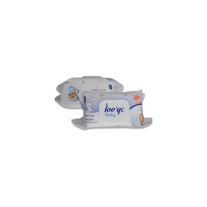 Lov'yc Baby Wipes With Sensitive Cream 120 Wipes
