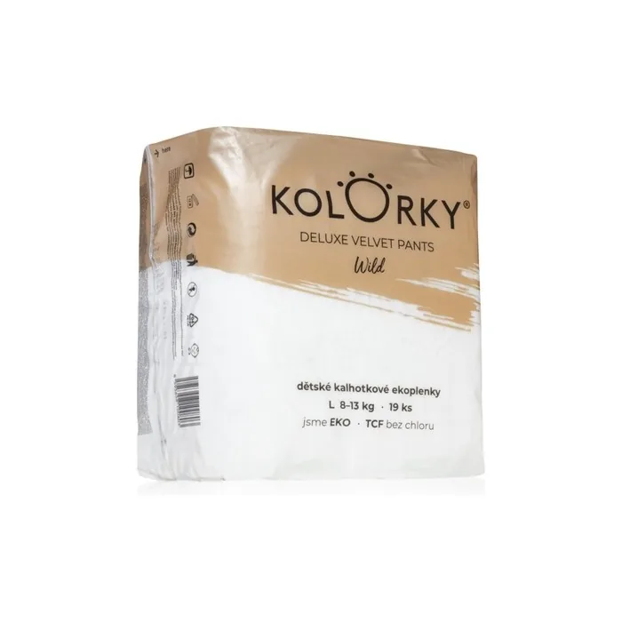Kolorky Deluxe Velvet Pants Disposable Diapers Size L 813 Kg 19 Pcs