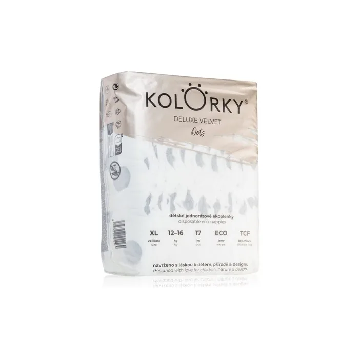 Kolorky Deluxe Velvet Dots Disposable Diapers Size Xl 1216 Kg Quantity 17 Pcs