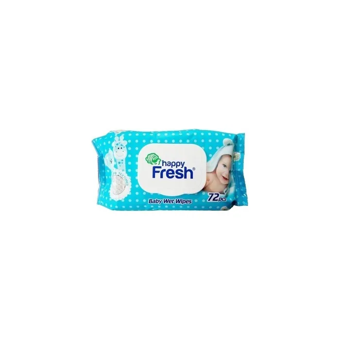 Happy Fresh Baby Wet Wipes with Clip 72 Pieces