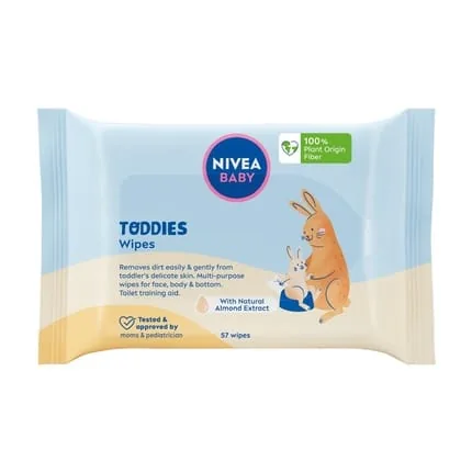 Nivea Baby Toddies Moisturizing Wipes - 57 Pieces