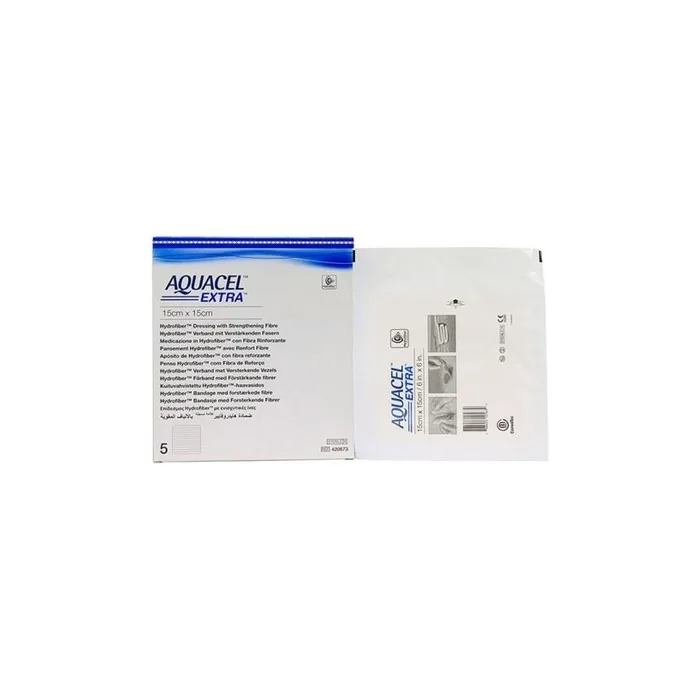 ConvaTec AQUACEL Extra Hydrofiber Wound Dressing 15x15cm - Pack of 5