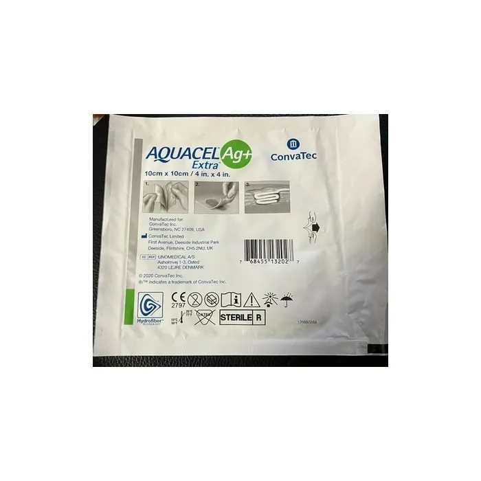 Convatec Aquacel Ag Extra Hydrofiber Dressing 10cm X 10cm