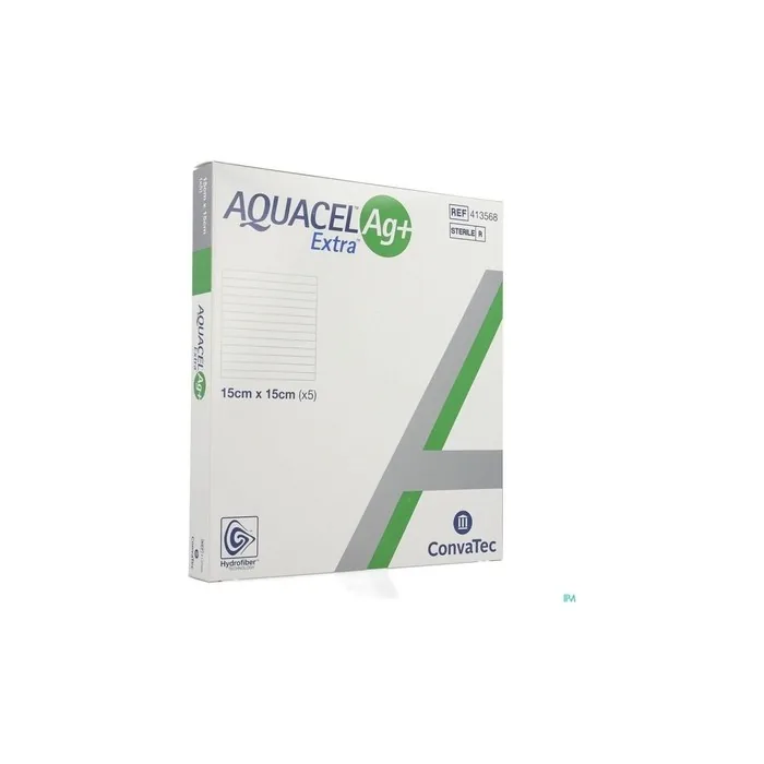 ConvaTec 3862711 Aquacel Ag+ Extra Dressing 15cm x 15cm - Pack of 5