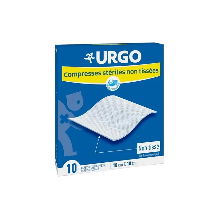Urgo Non-Woven Sterile Compresses 10cm x 10cm - Pack of 10 Sachets