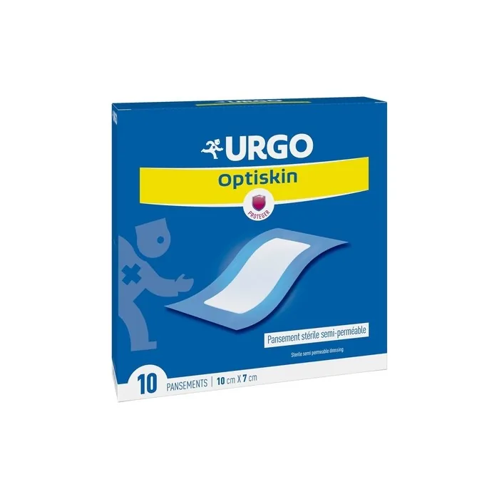 Urgo Optiskin Semi-Permeable Sterile Dressing 10 x 7cm - Pack of 10