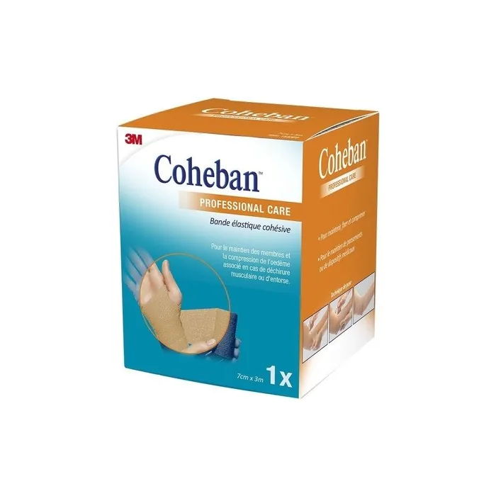 3M Coheban Cohesive Contention Strip 3m x 7cm - Flesh