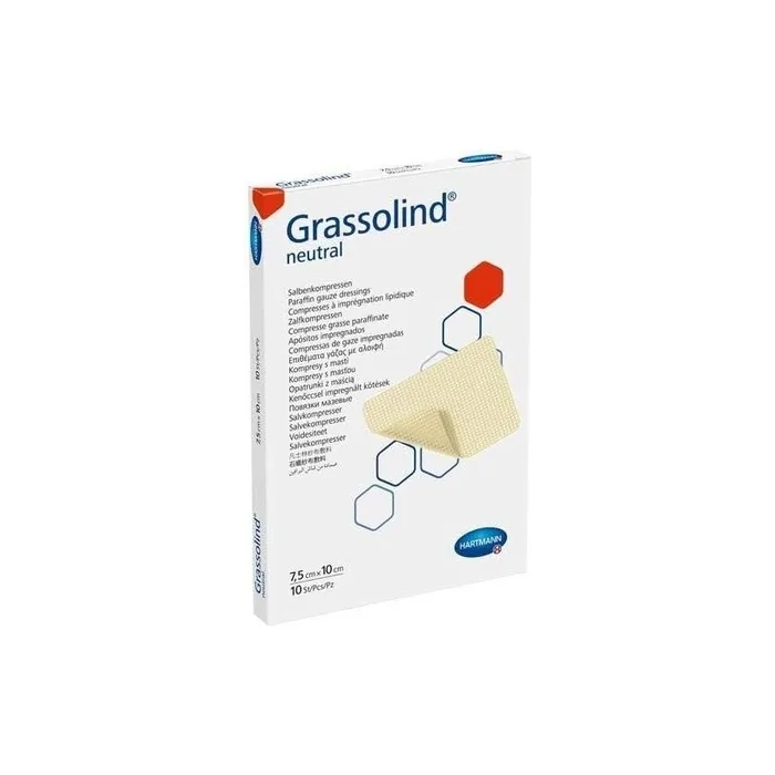 HARTMANN Absorbent Autoclavable Dressings with Grassolind Neutral 10x7.5cm - Pack of 10