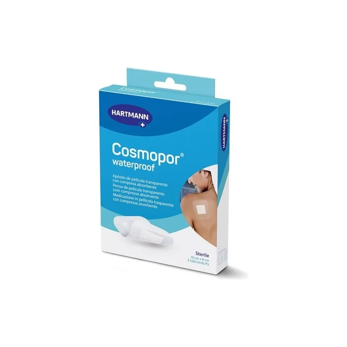 Cosmopor Waterproof Sterile and Waterproof Care for Injuries and Wounds High Skin Tolerance and Secure Fixation 10x8cm