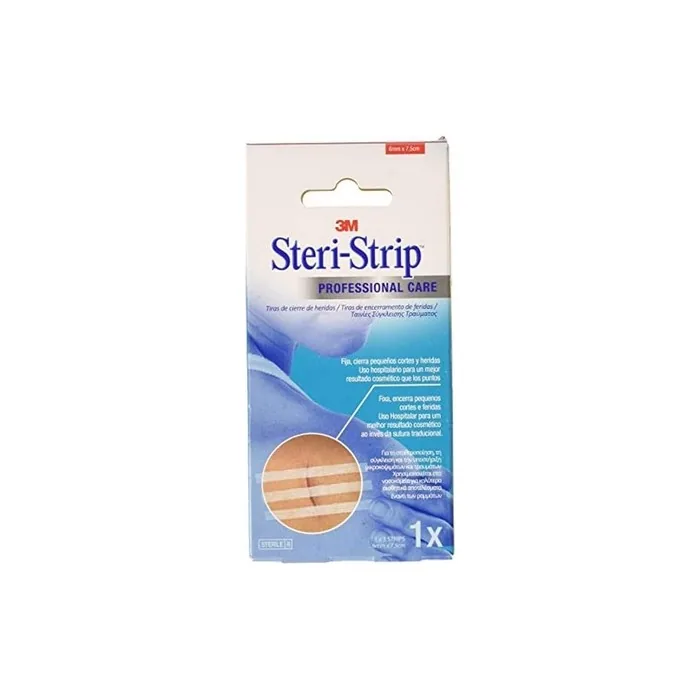 Steri Strip Skin Closure 1x3 Strips 6mm x 7.5cm