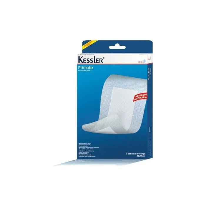 Kessler Clinica Primafix Hypoallergenic Adhesive Gauzes 10cm X 15cm Pack Of 5