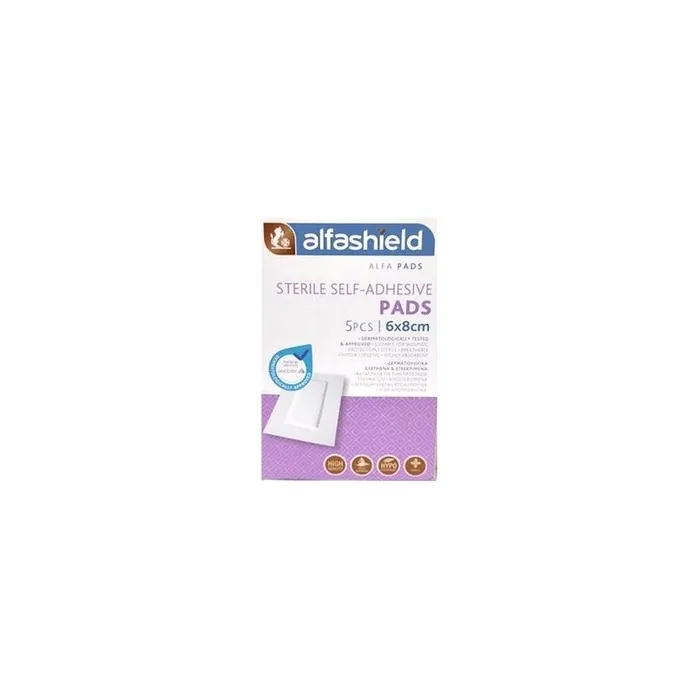 Alfa Gauze Alfashield Sterile Self-Adhesive Pads 6x8cm - Pack Of 5