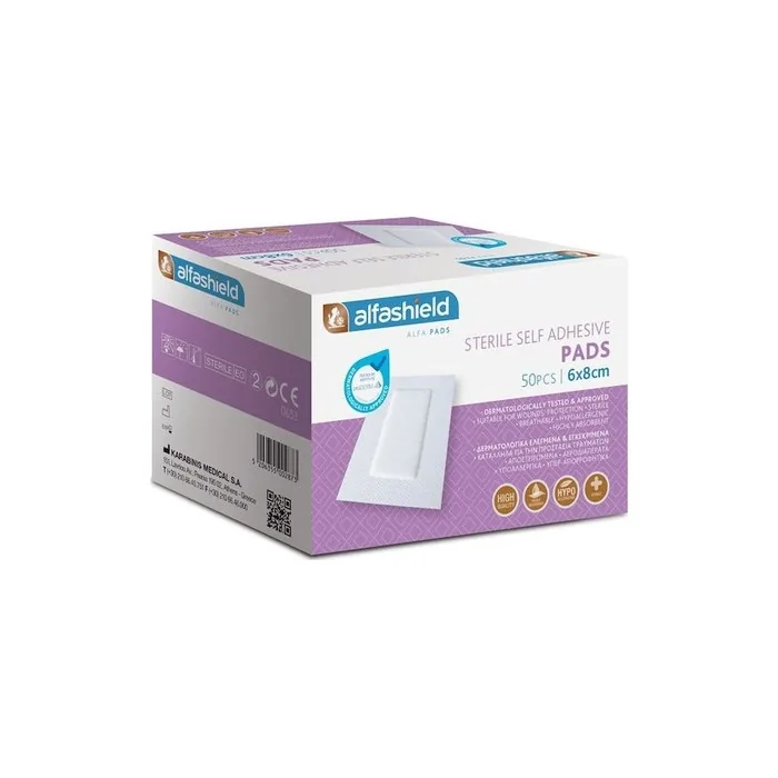 Karabinis Medical Alfashield Sterile Adhesive Dressings 6x8cm Pack Of 50