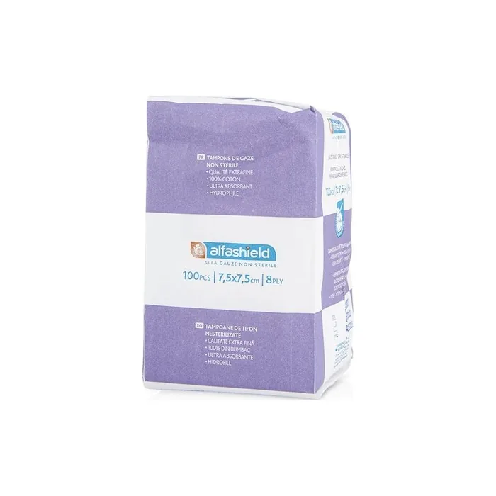 Karabinis Medical Alfashield Alfa Gauze Nonsterile Gauzes 75 X 75cm 8ply 100 Pieces