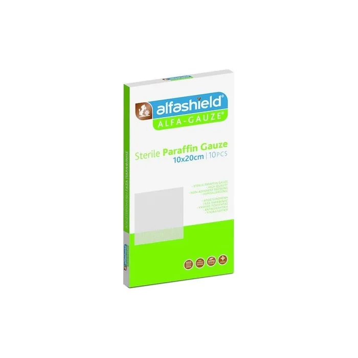 Karabinis Medical Alfashield Paraffin Sterile Gauzes 10x20cm Pack Of 10