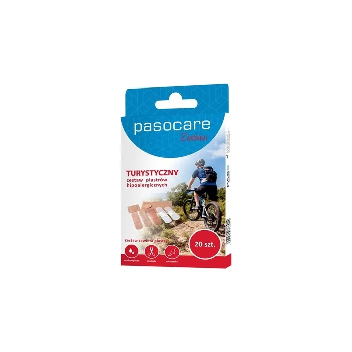 Pasocare Travel First Aid Kit 20 Premium Adhesive Bandages For Wound Care & Protection