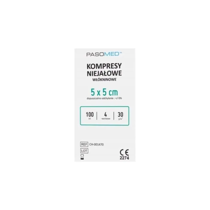 Pasomed Nonwoven Compresses 4layer 30 Gsm 5x5 Cm Pack Of 100