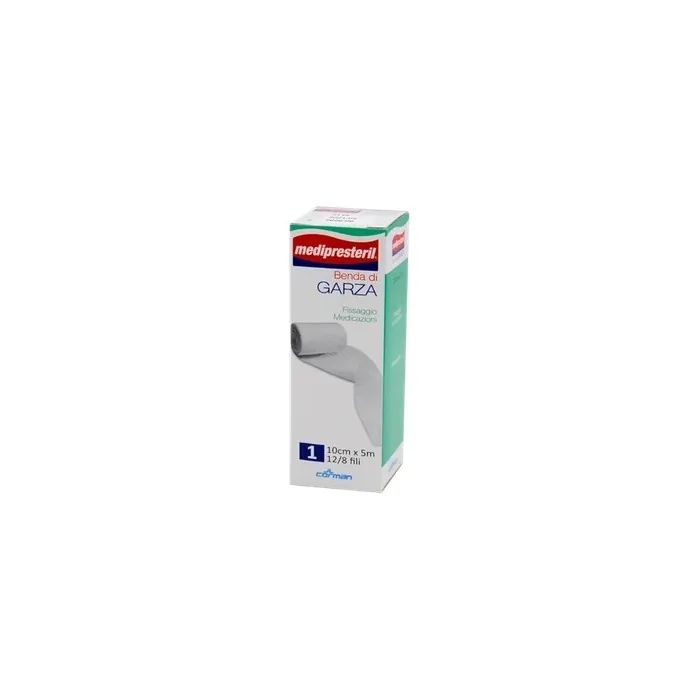 Corman Medipresteril Gauze Bandage For Dressing Fixation 10 Cm X 500 Cm