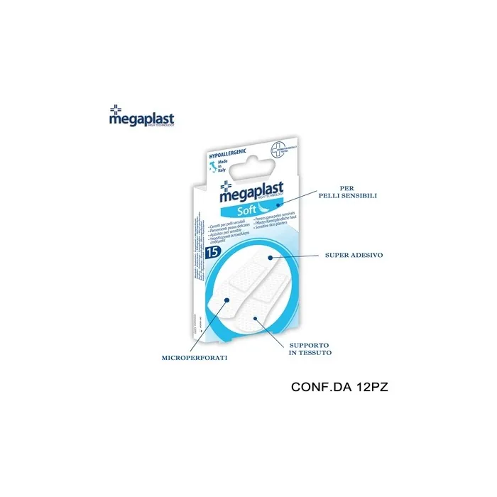Megaplast Soft Ml 15 Non-Woven White Medium Bandages - Pack Of 15 12 Pieces