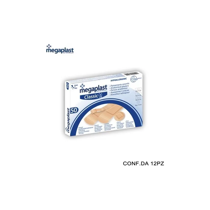 Megaplast Classic Assorted Bandages 50 Pieces - 4 Sizes