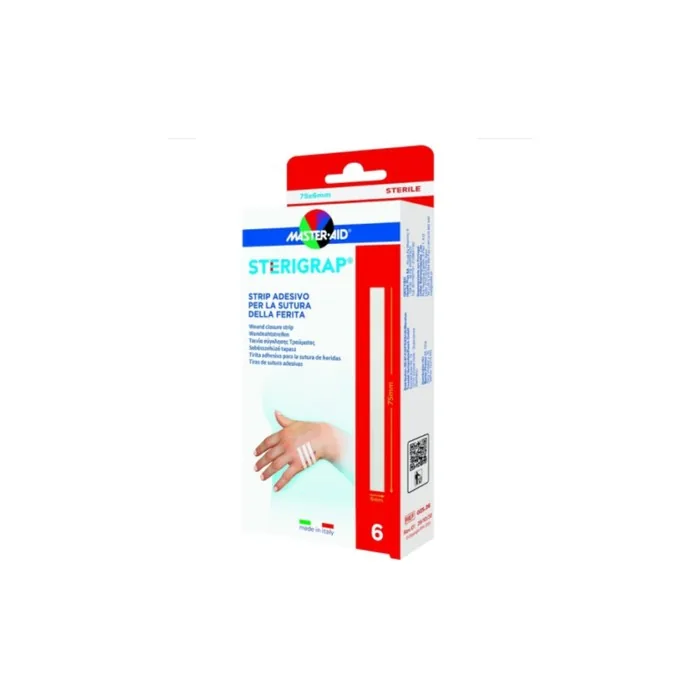 Sterigrap Strip Adhesive Wound Master Aid 6 Pieces 6x75mm