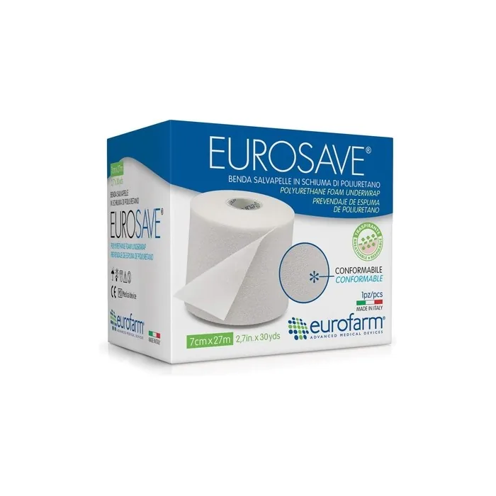 Eurosave Skin Saver Thin Foam Bandage 27m x 7cm