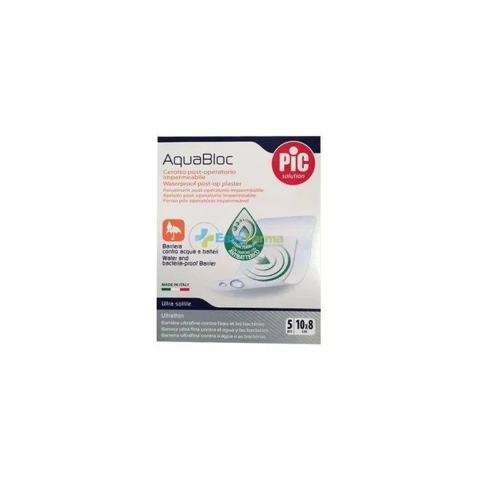 Pikdare Pic Aquabloc Waterproof Postoperative Dressing 5 Pieces 10x8 Cm